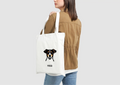Personalisierte bestickte Tragetasche aus Baumwolle mit Haustiermotiv
