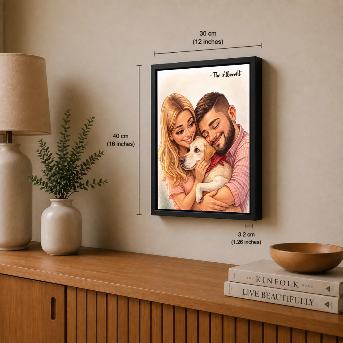 Familienporträt im Cartoon-Stil nach Foto, Ansicht 22