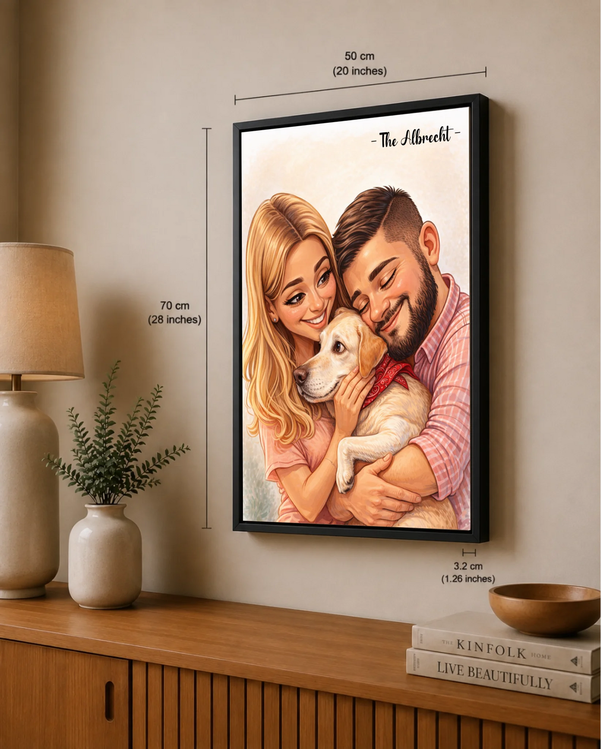Familienporträt im Cartoon-Stil nach Foto, Ansicht 23