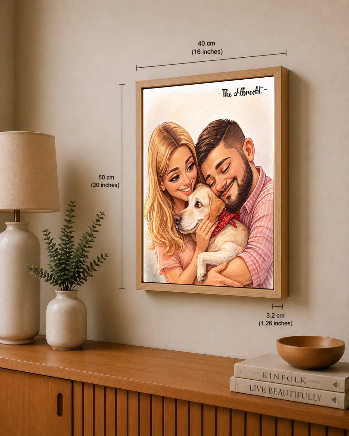 Familienporträt im Cartoon-Stil nach Foto, Ansicht 28