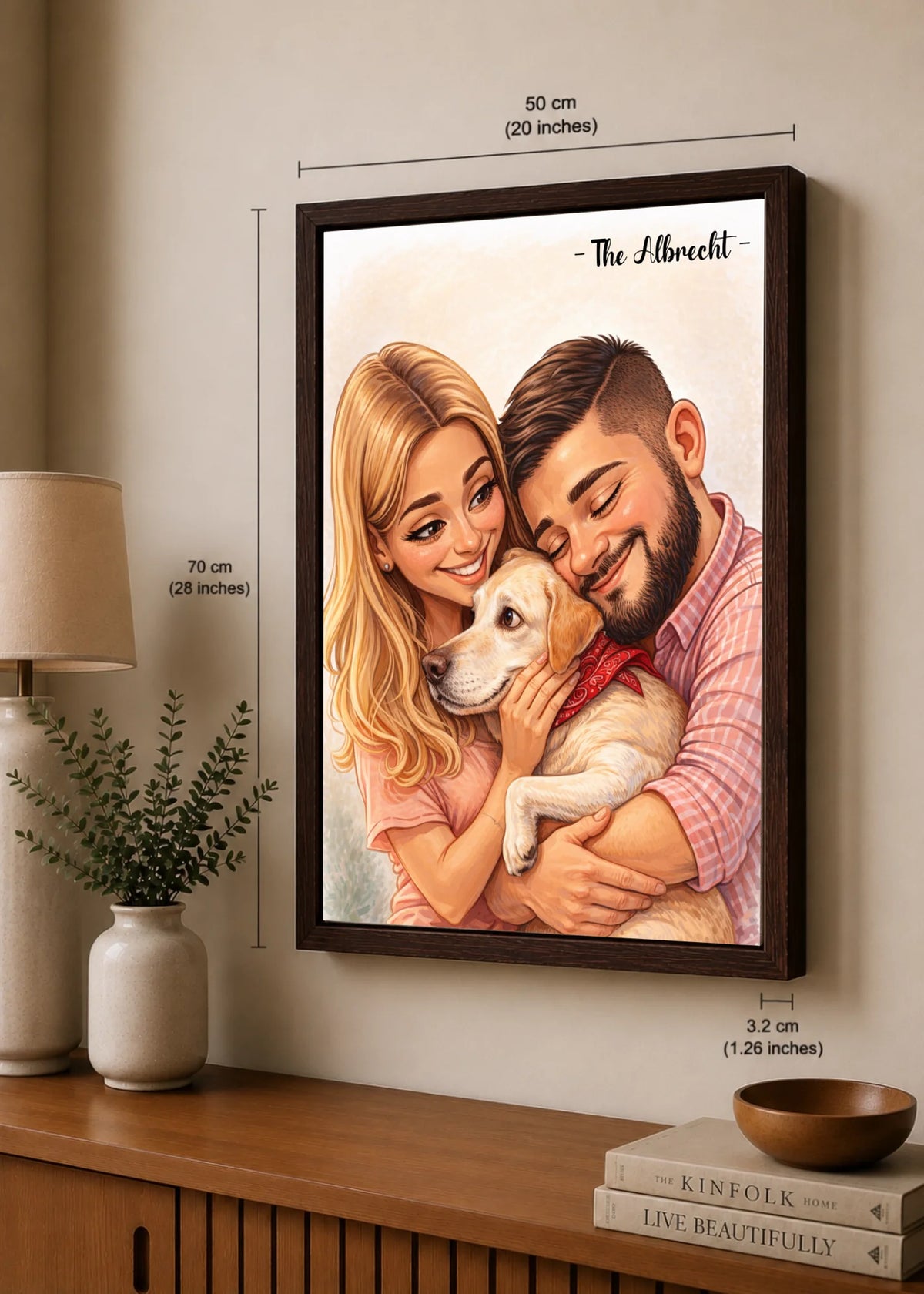 Familienporträt im Cartoon-Stil nach Foto, Ansicht 34