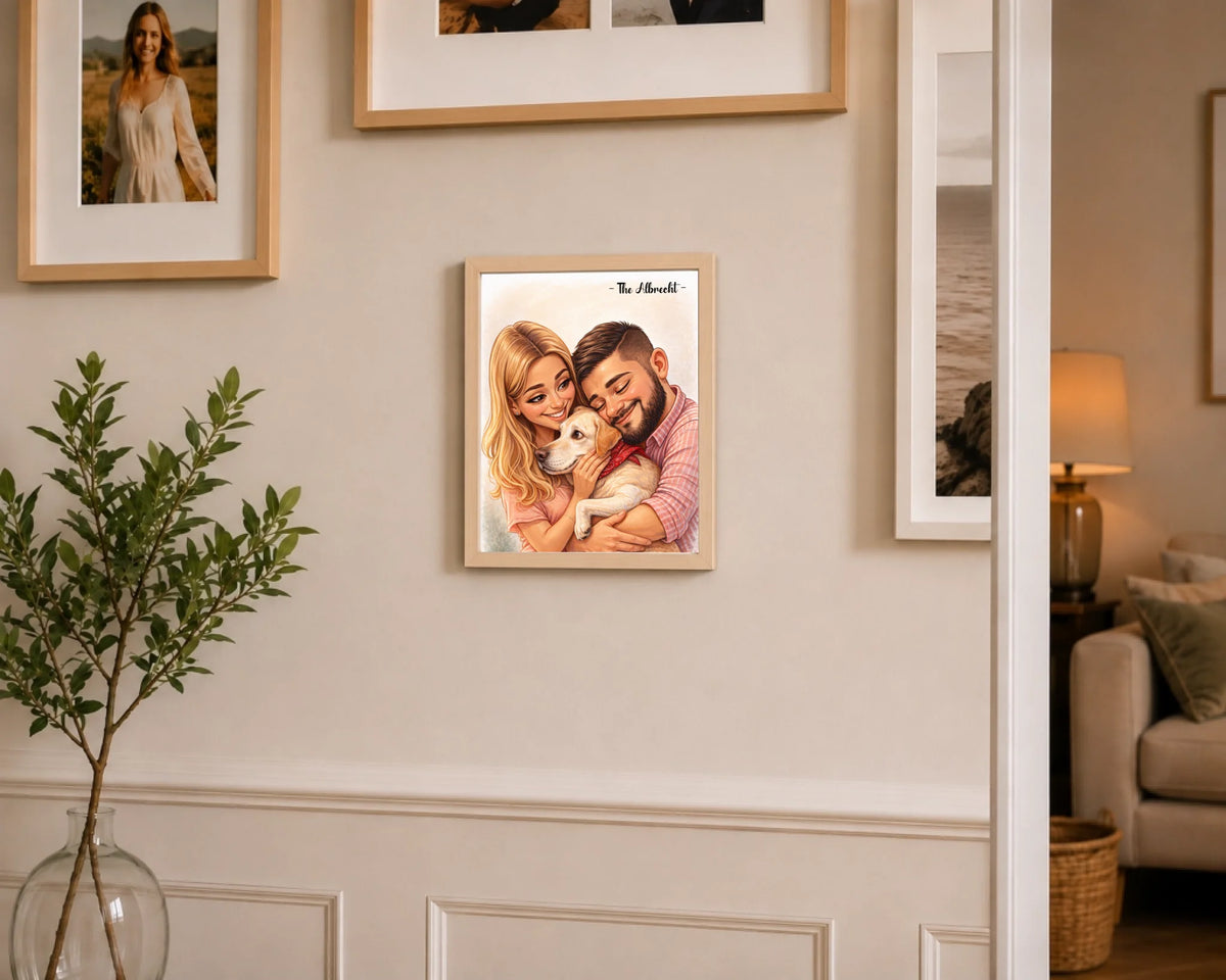 Familienporträt im Cartoon-Stil nach Foto, Ansicht 12