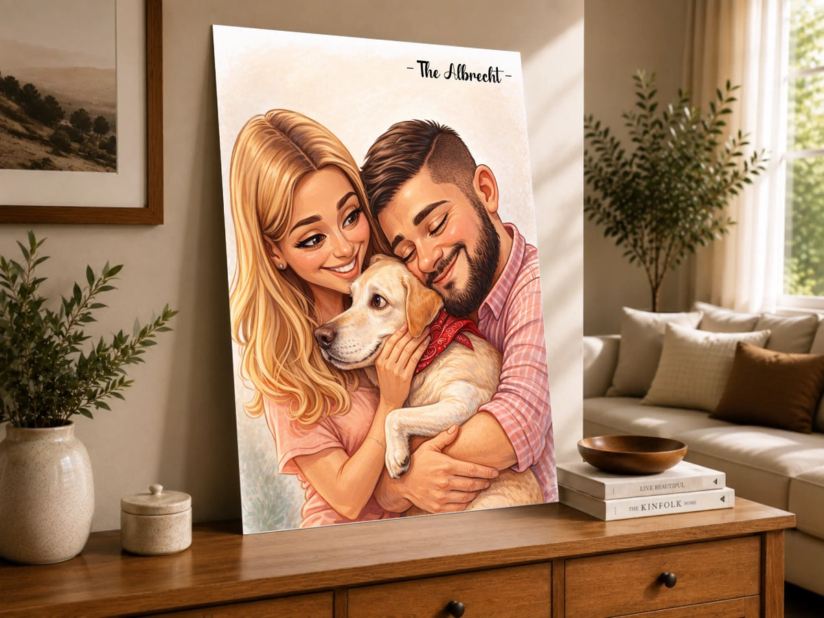 Familienporträt im Cartoon-Stil nach Foto, Ansicht 5