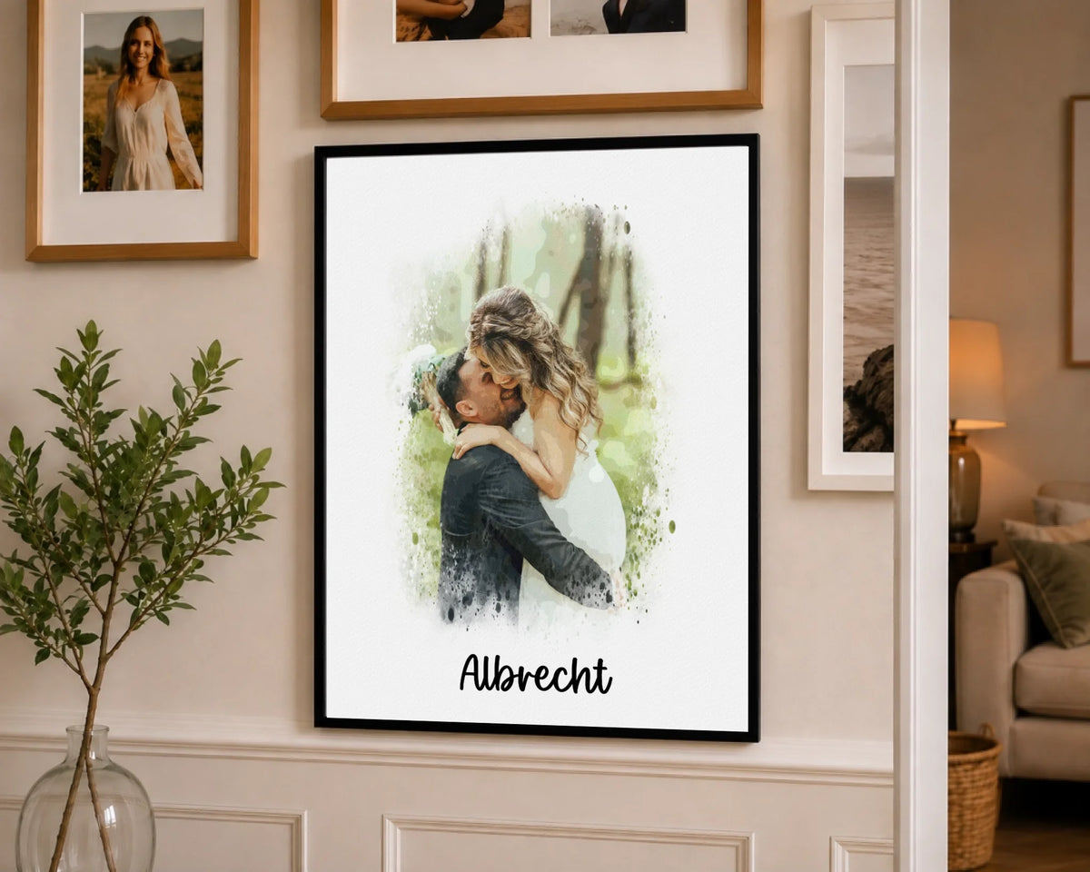 Familien-Aquarellporträt nach Foto, Ansicht 11