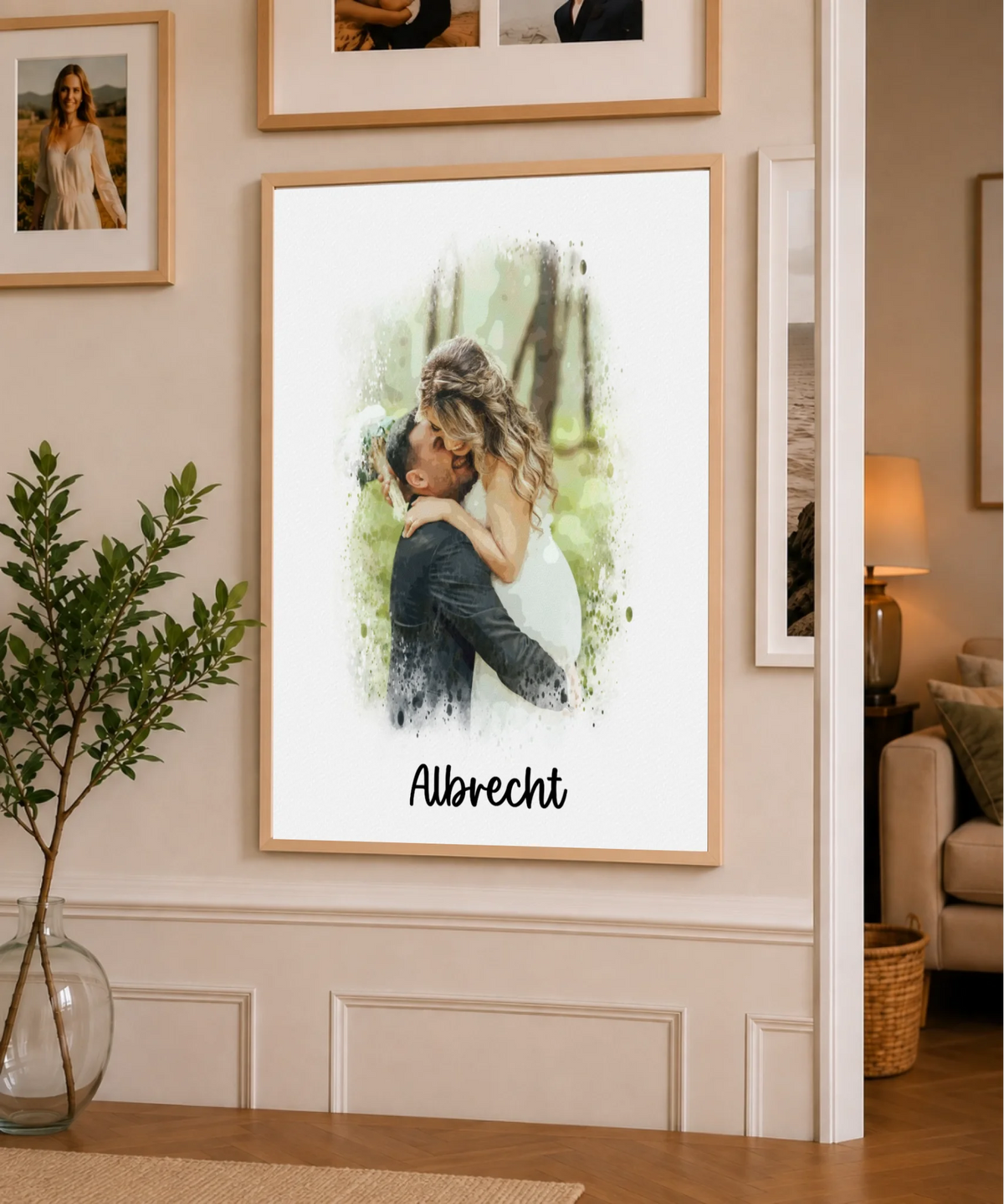 Familien-Aquarellporträt nach Foto, Ansicht 15