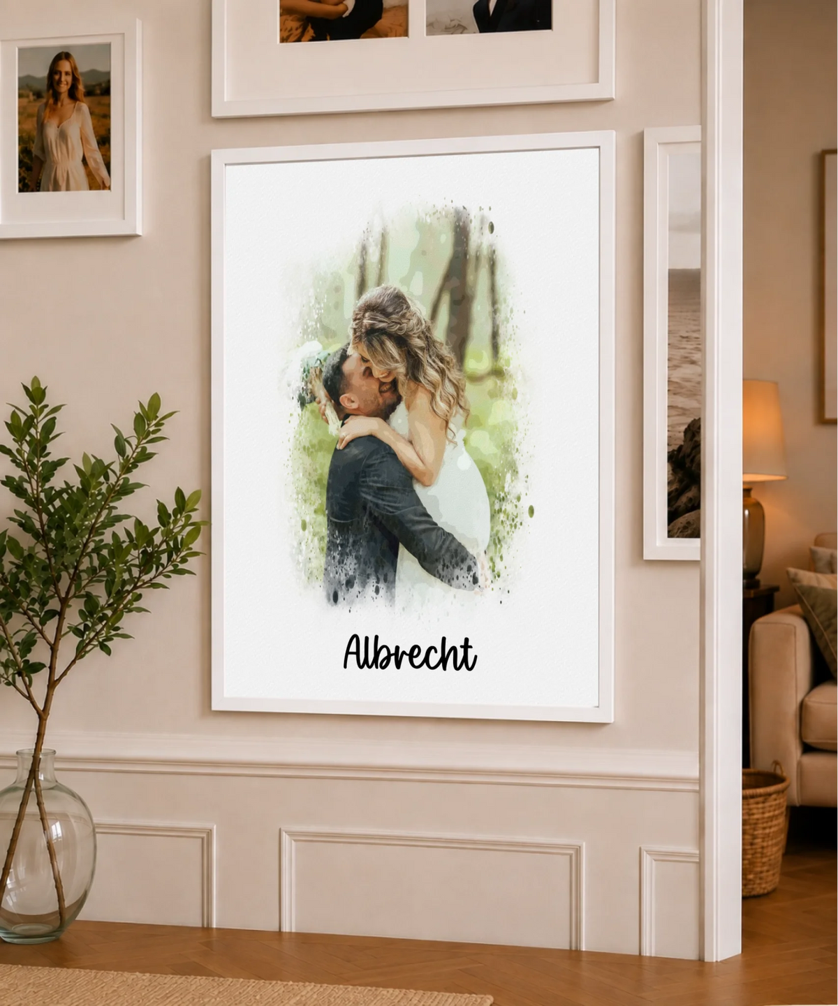 Familien-Aquarellporträt nach Foto, Ansicht 20