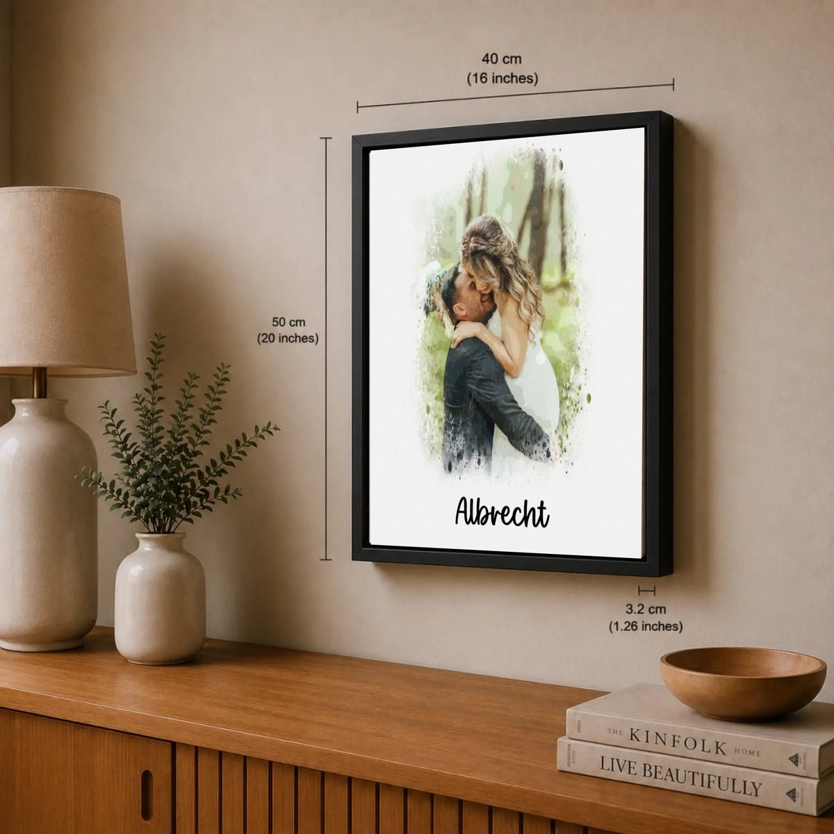 Familien-Aquarellporträt nach Foto, Ansicht 23