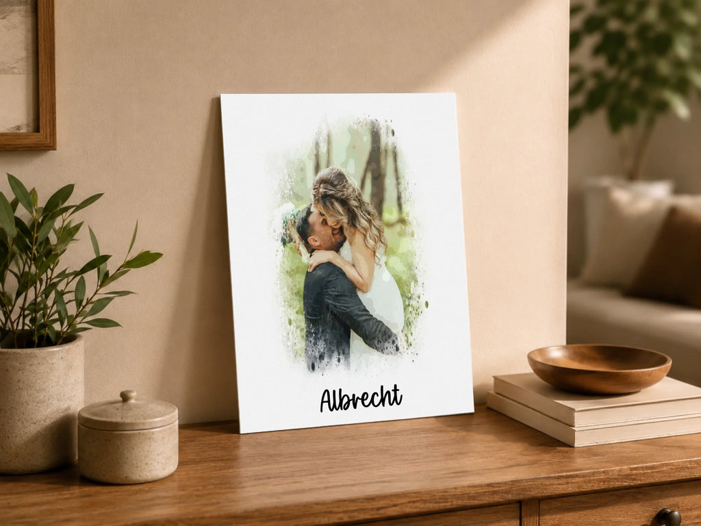 Familien-Aquarellporträt nach Foto, Ansicht 5