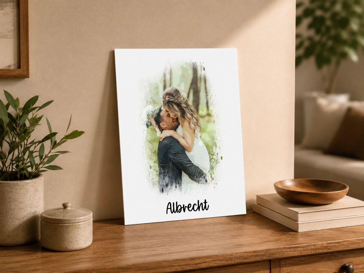 Familien-Aquarellporträt nach Foto, Ansicht 5