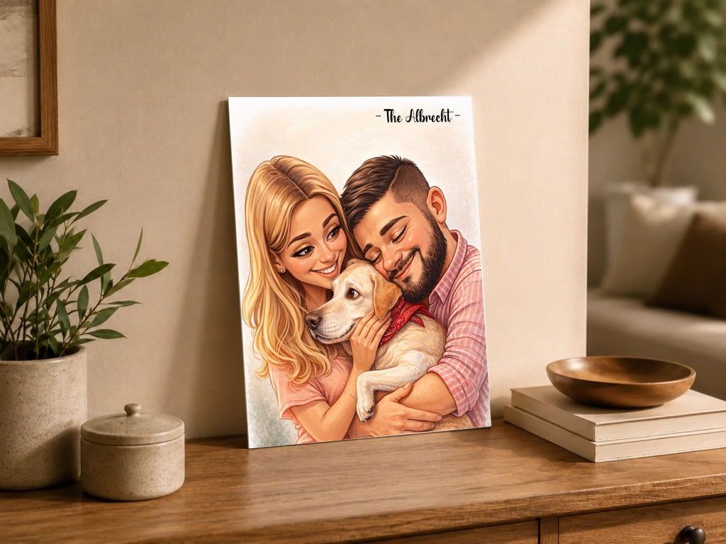 Familienporträt im Cartoon-Stil nach Foto, Ansicht 4