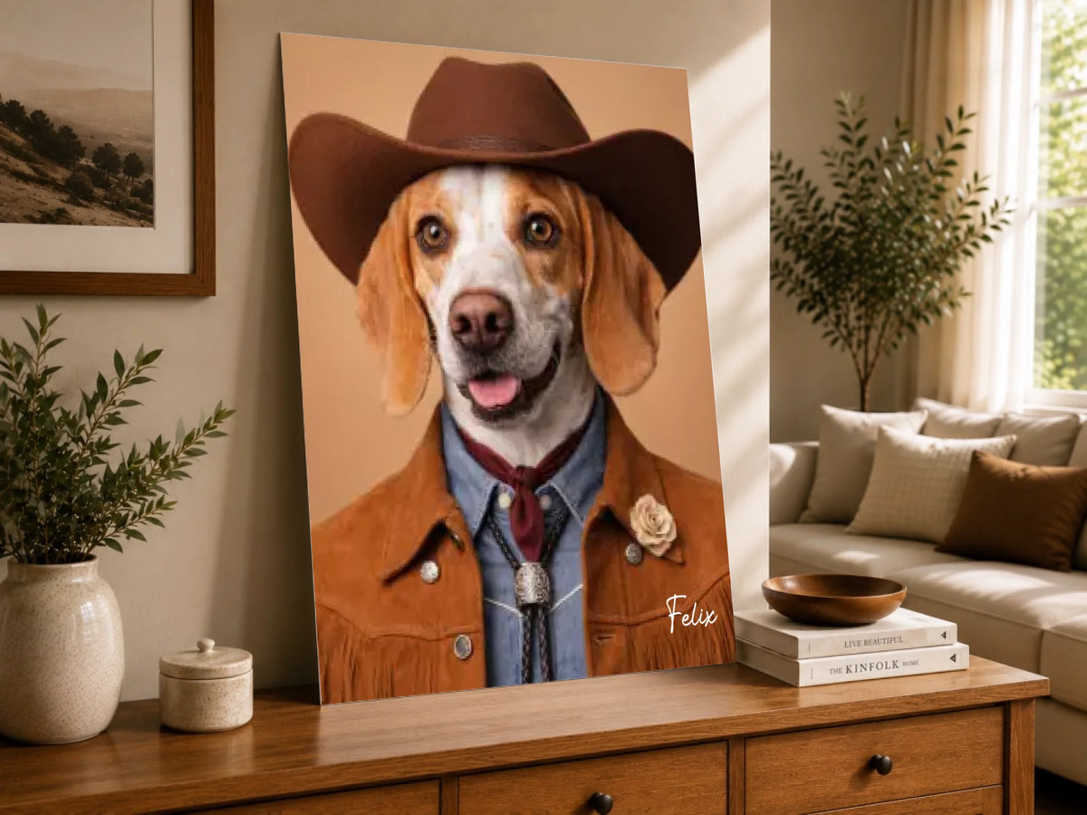 Cowboy-Haustierporträt, Ansicht 5
