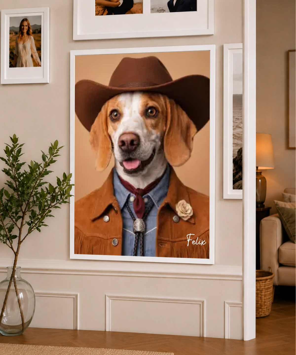 Cowboy-Haustierporträt, Ansicht 19