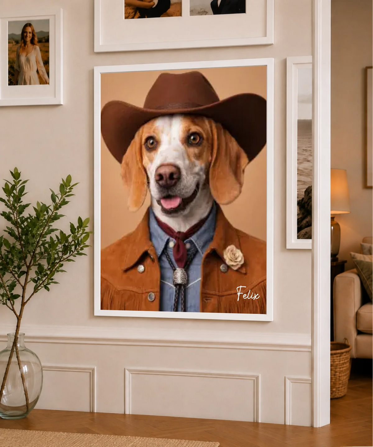Cowboy-Haustierporträt, Ansicht 20
