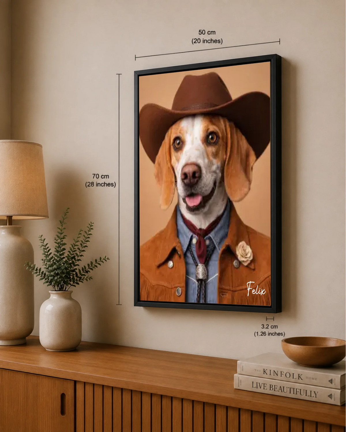 Cowboy-Haustierporträt, Ansicht 24
