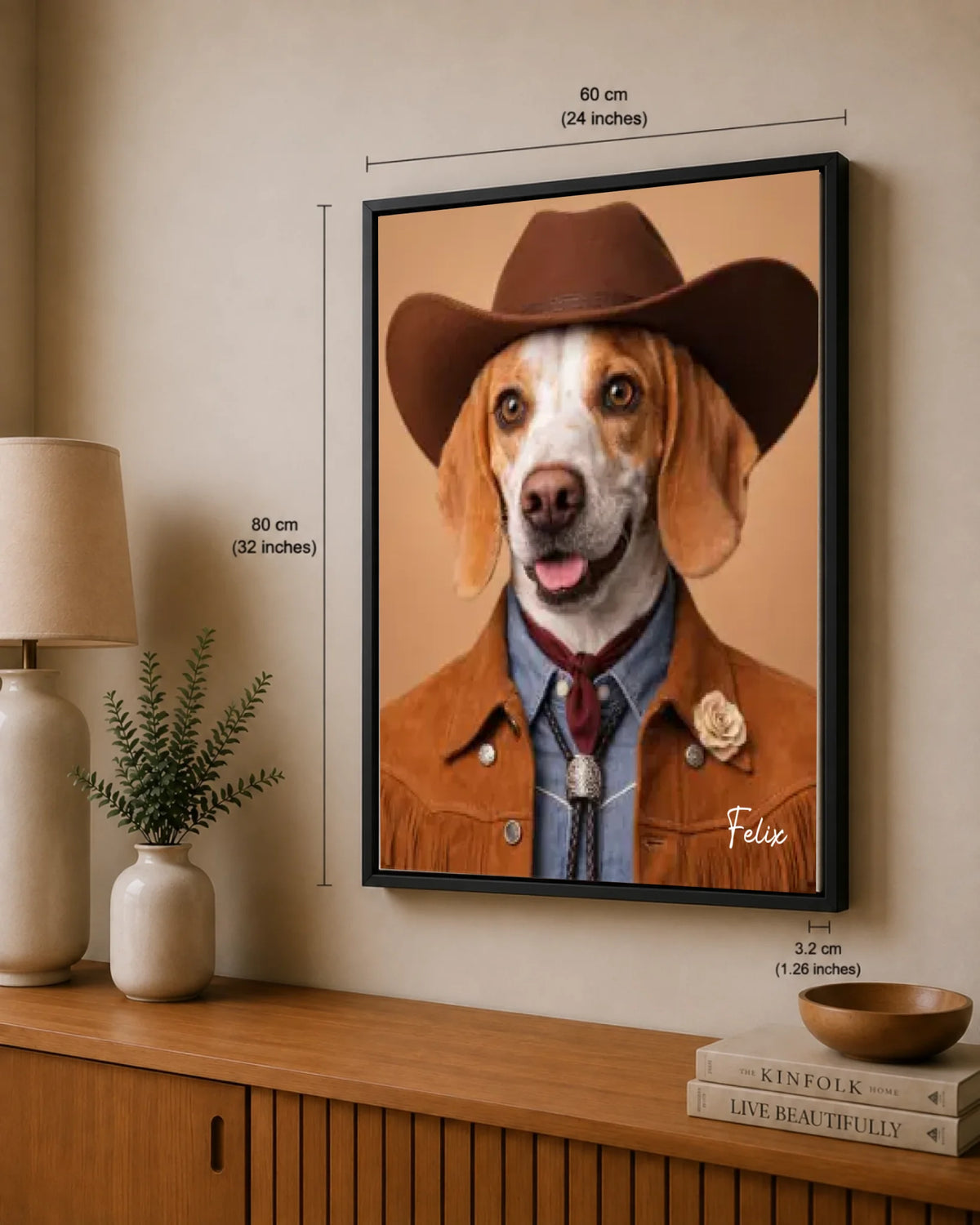 Cowboy-Haustierporträt, Ansicht 27