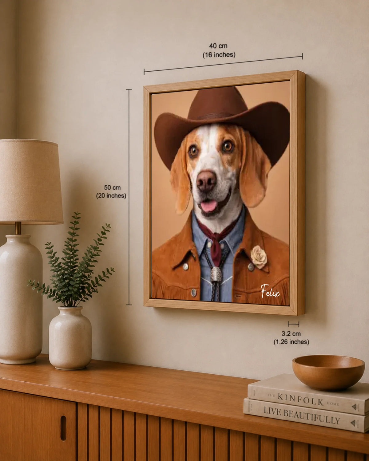 Cowboy-Haustierporträt, Ansicht 29
