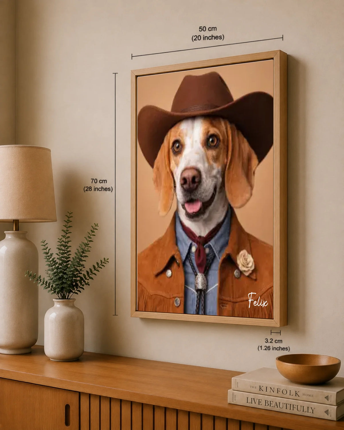 Cowboy-Haustierporträt, Ansicht 30