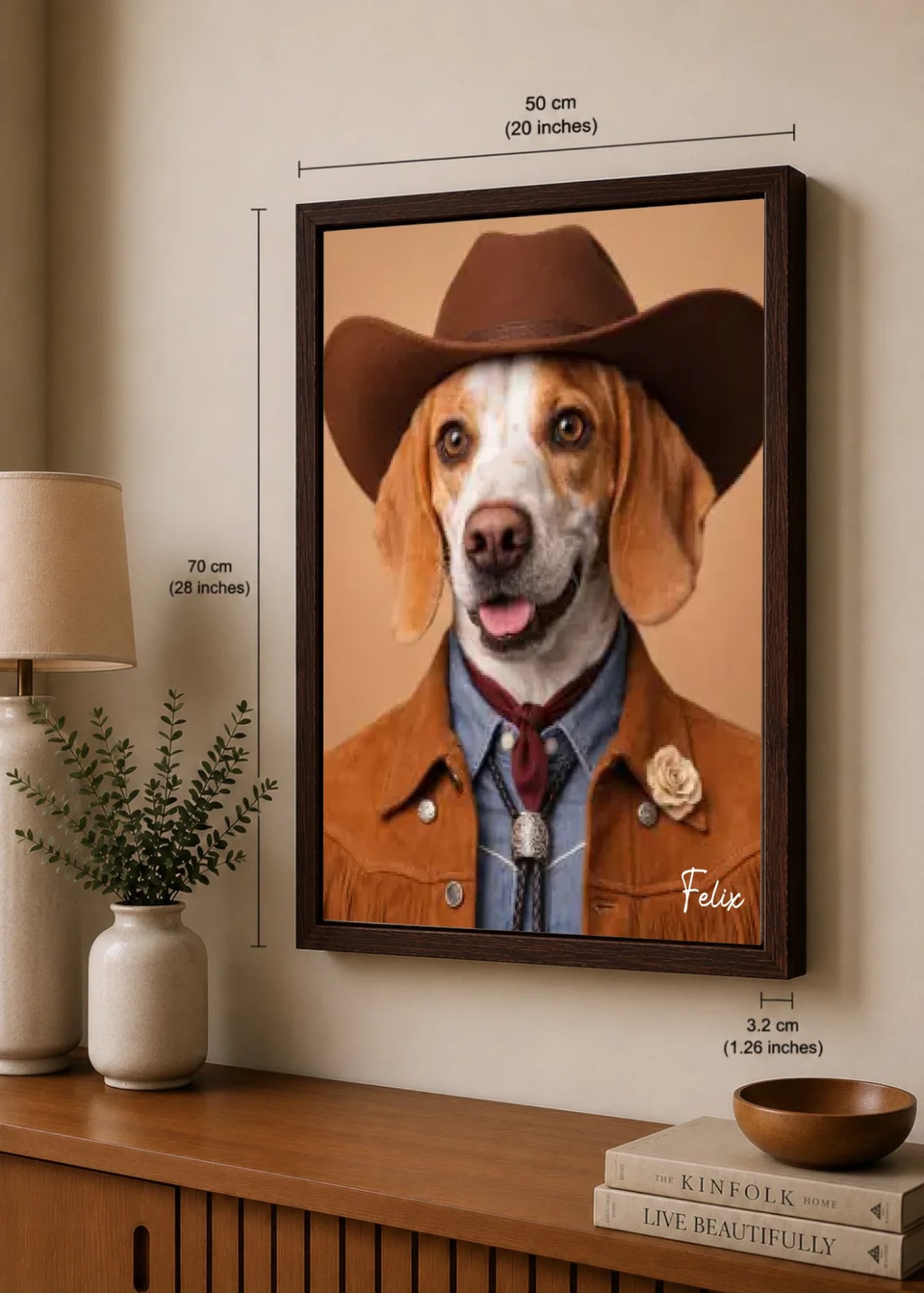 Cowboy-Haustierporträt, Ansicht 35
