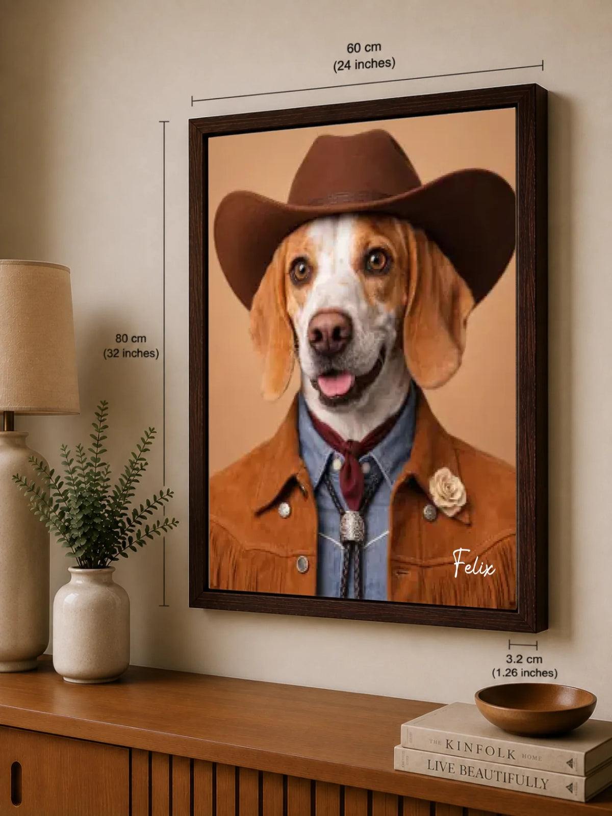 Cowboy-Haustierporträt, Ansicht 36
