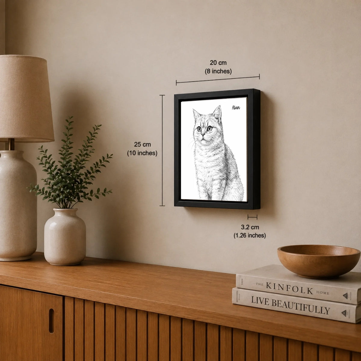 Katzenporträt als Linienkunst, Ansicht 21