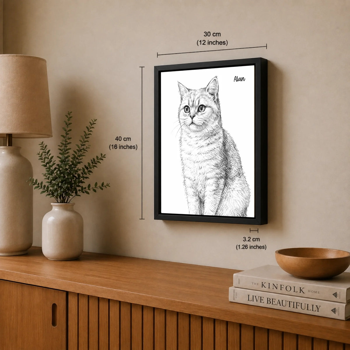 Katzenporträt als Linienkunst, Ansicht 22