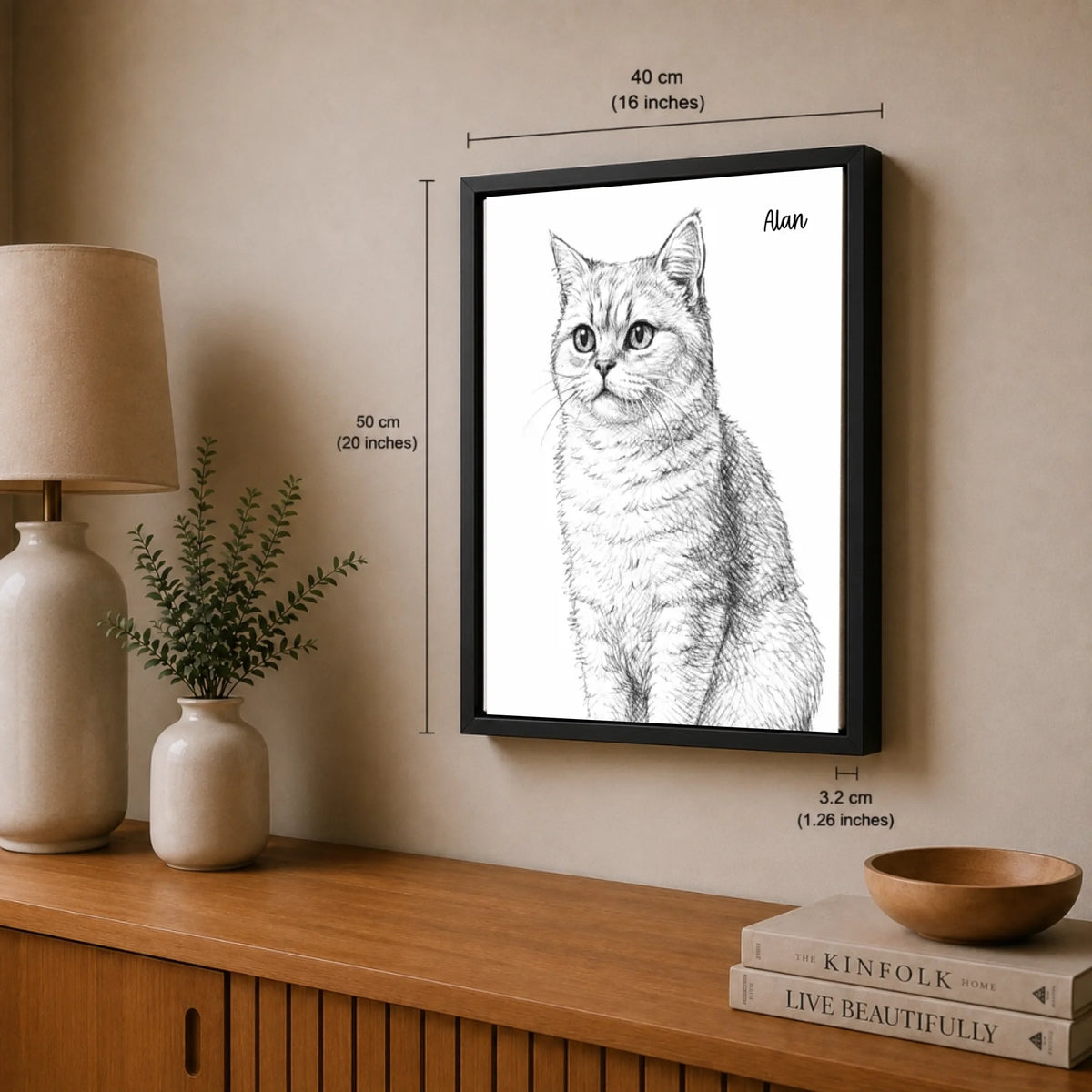 Katzenporträt als Linienkunst, Ansicht 23