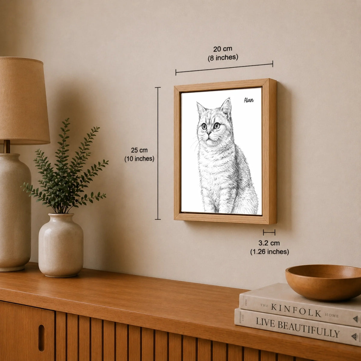 Katzenporträt als Linienkunst, Ansicht 25