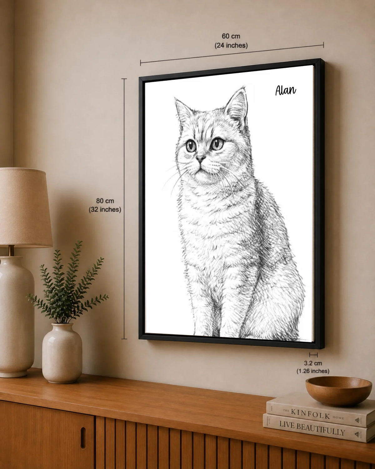 Katzenporträt als Linienkunst, Ansicht 26