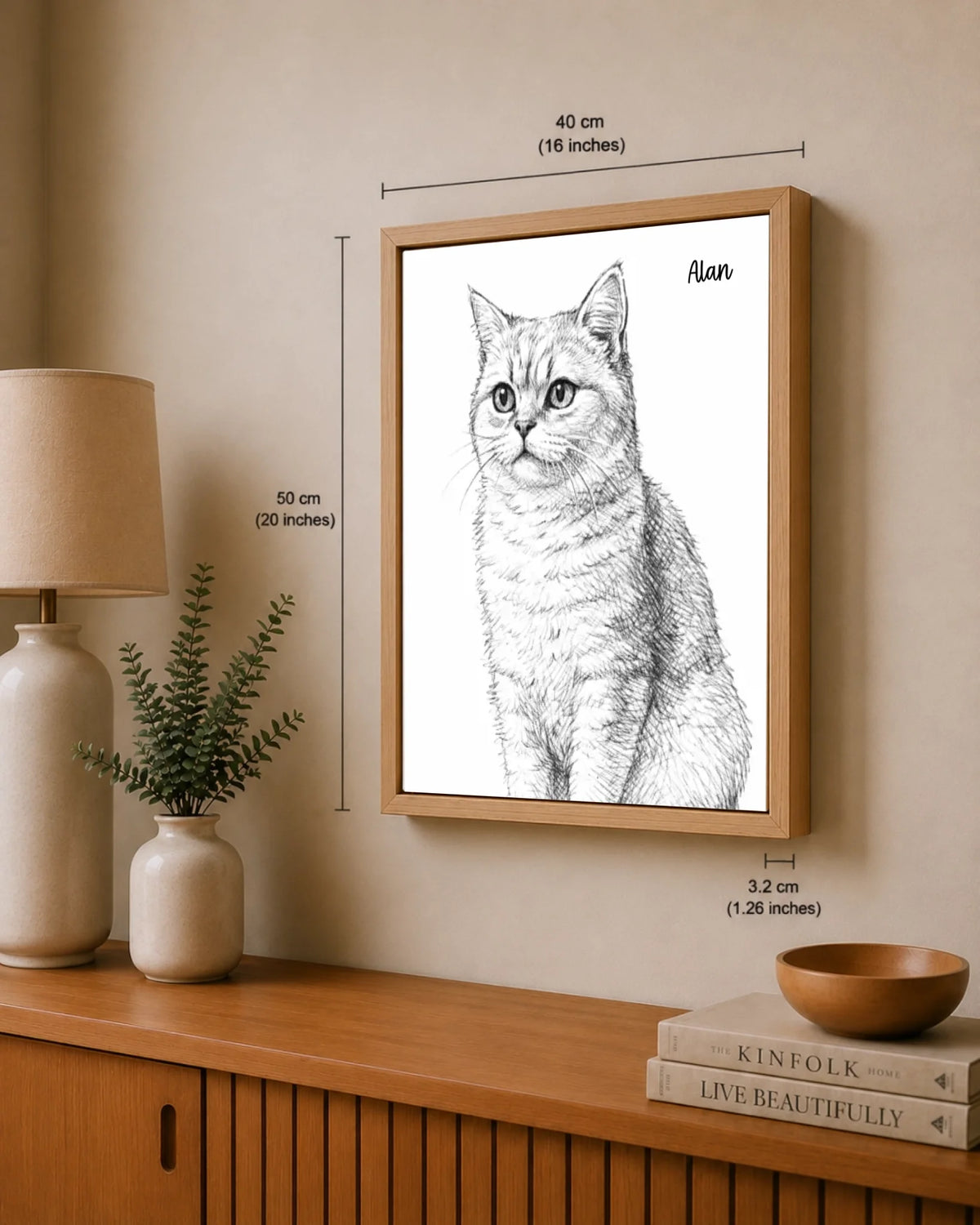Katzenporträt als Linienkunst, Ansicht 28