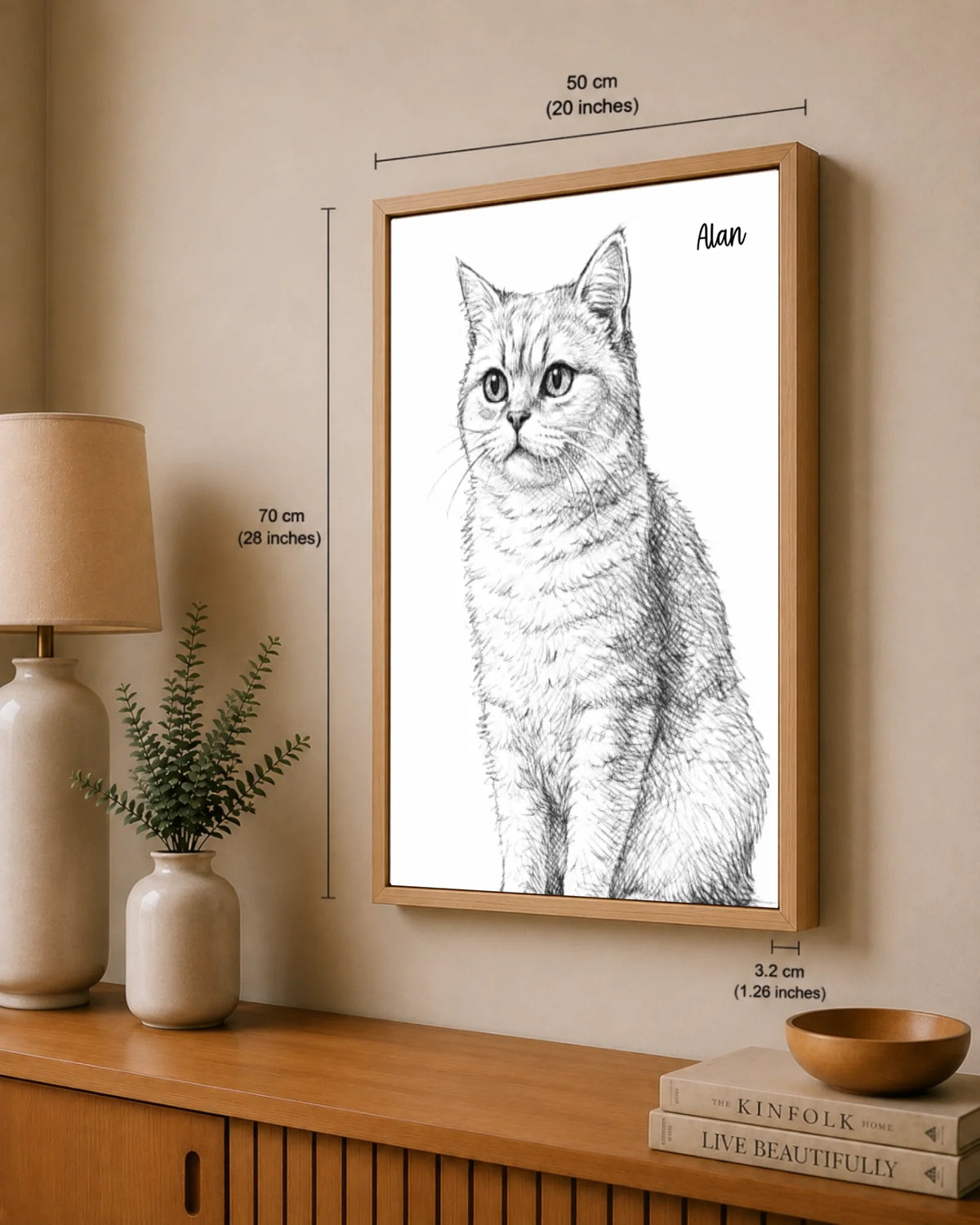 Katzenporträt als Linienkunst, Ansicht 29