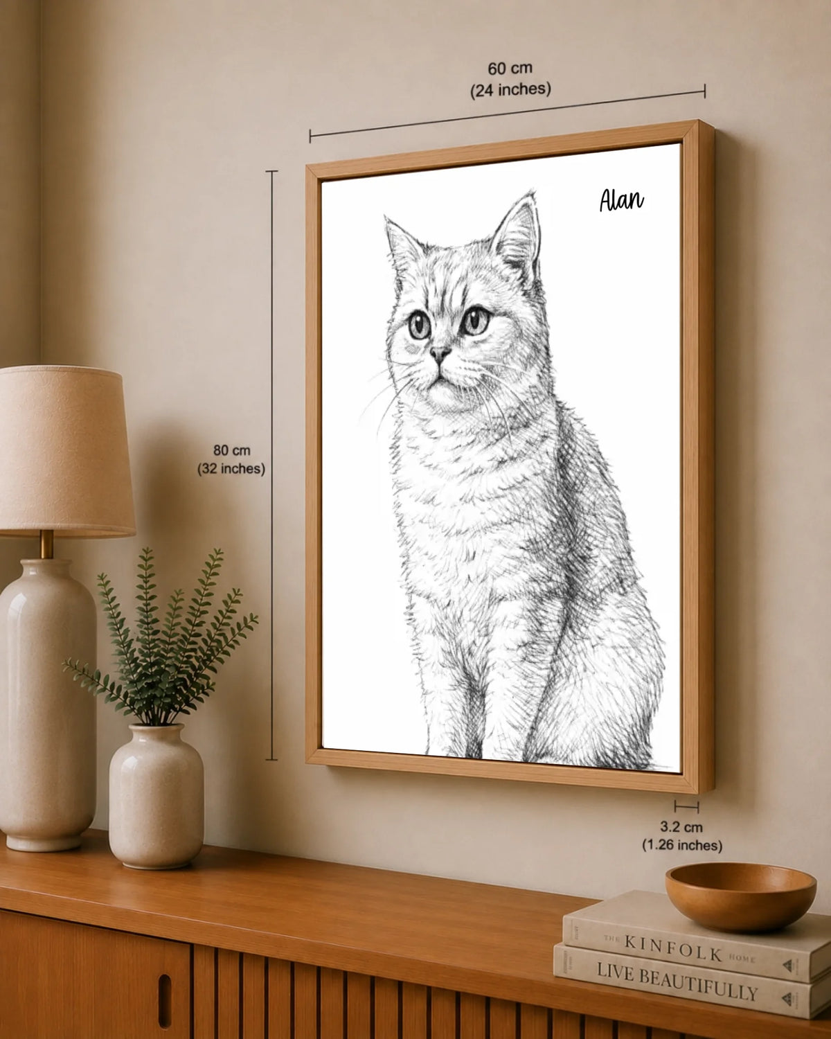 Katzenporträt als Linienkunst, Ansicht 30