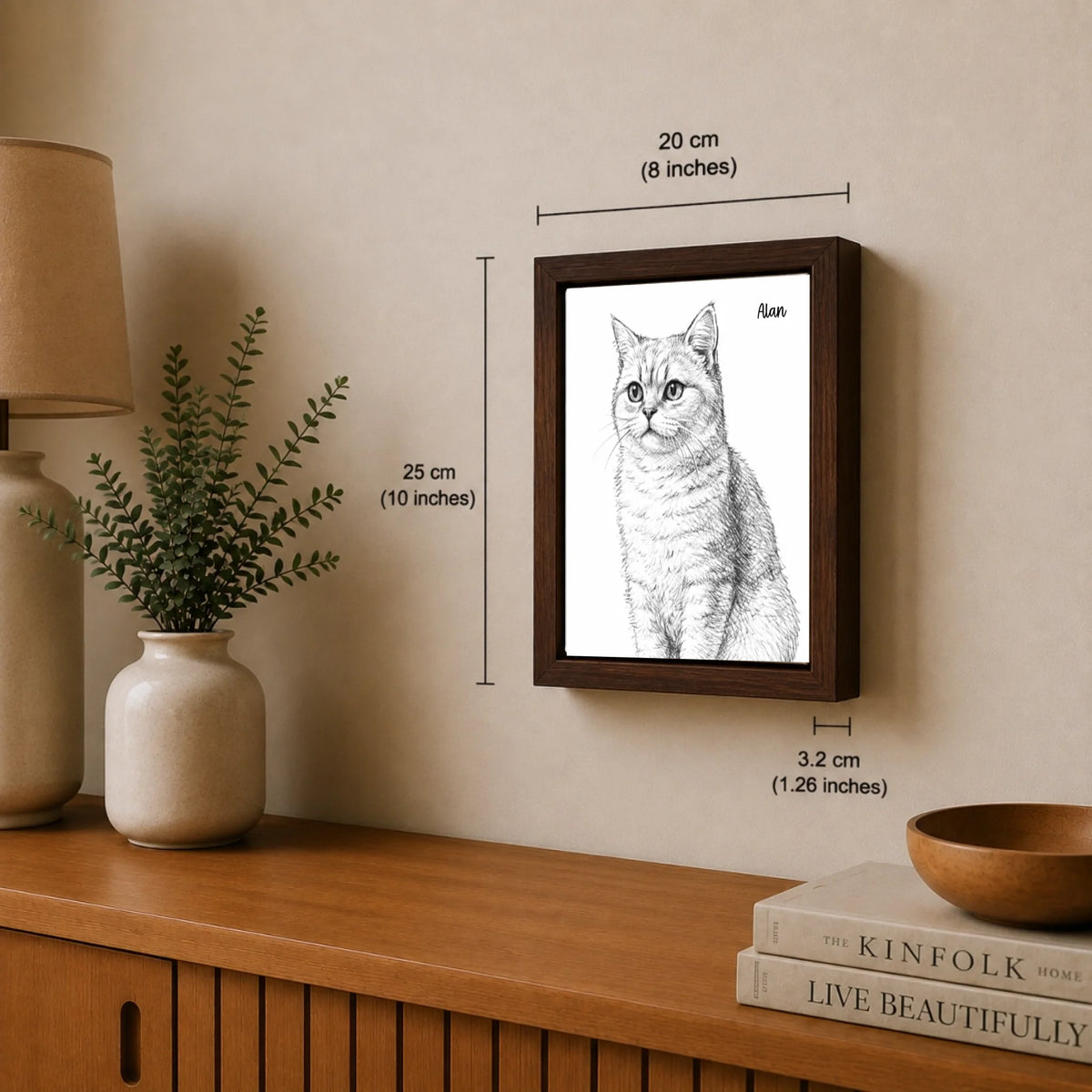 Katzenporträt als Linienkunst, Ansicht 31