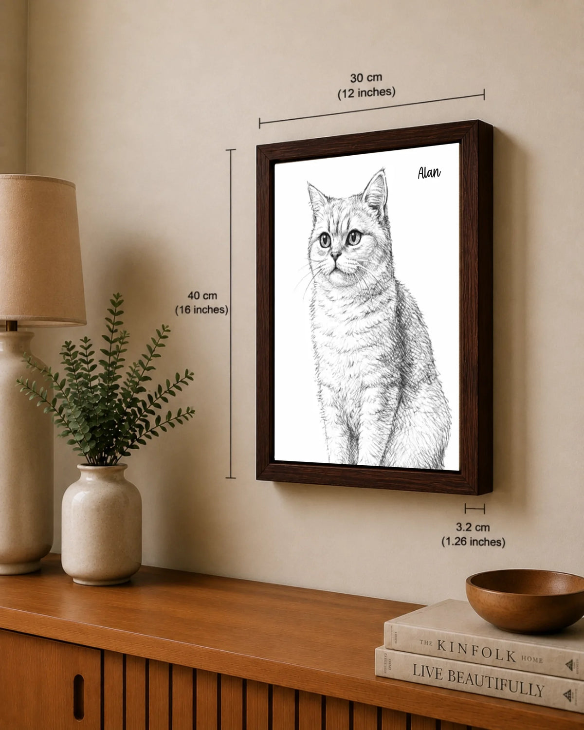 Katzenporträt als Linienkunst, Ansicht 32