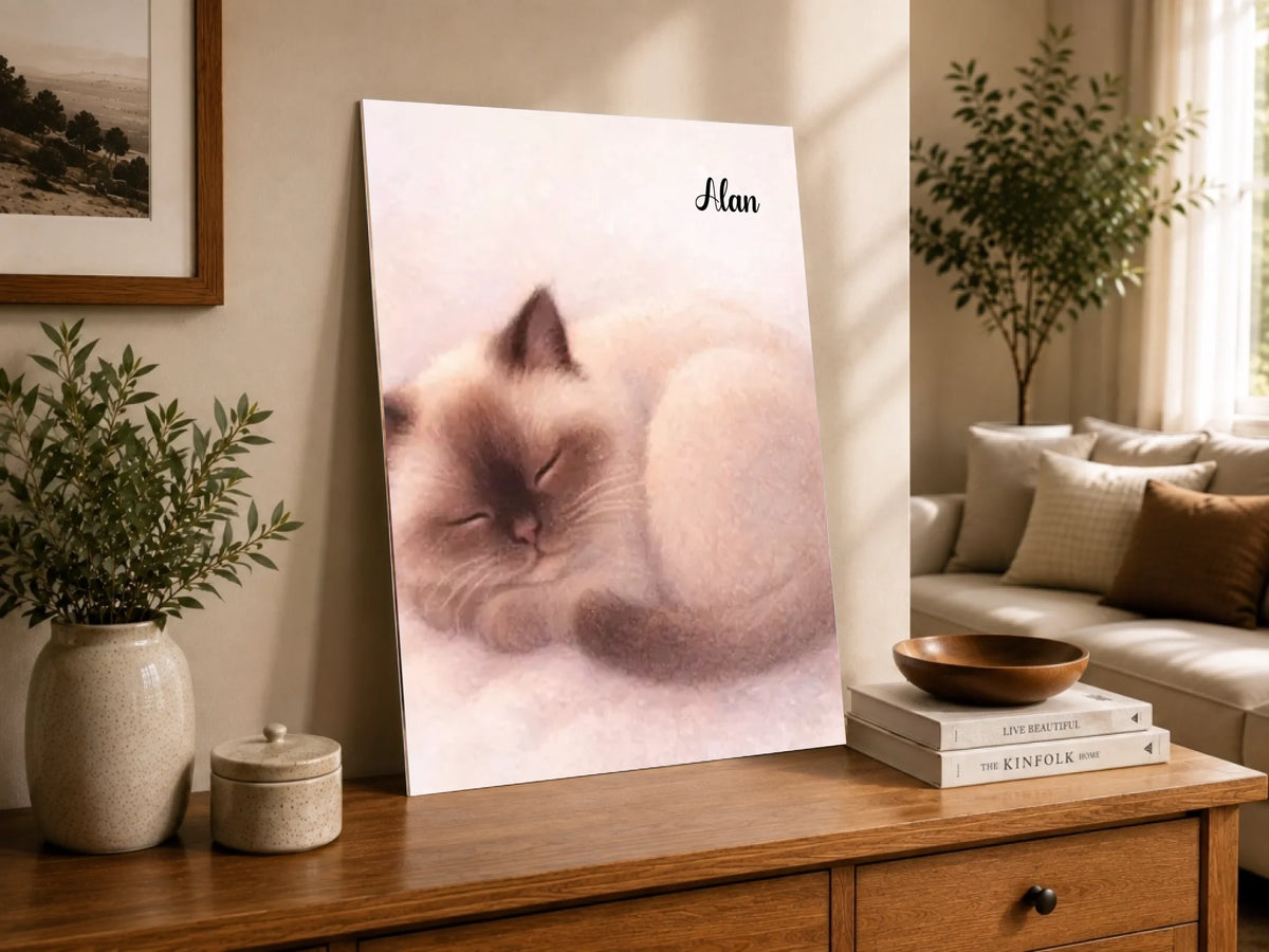 Gemütliche Katzen-Schlafillustration, Ansicht 2