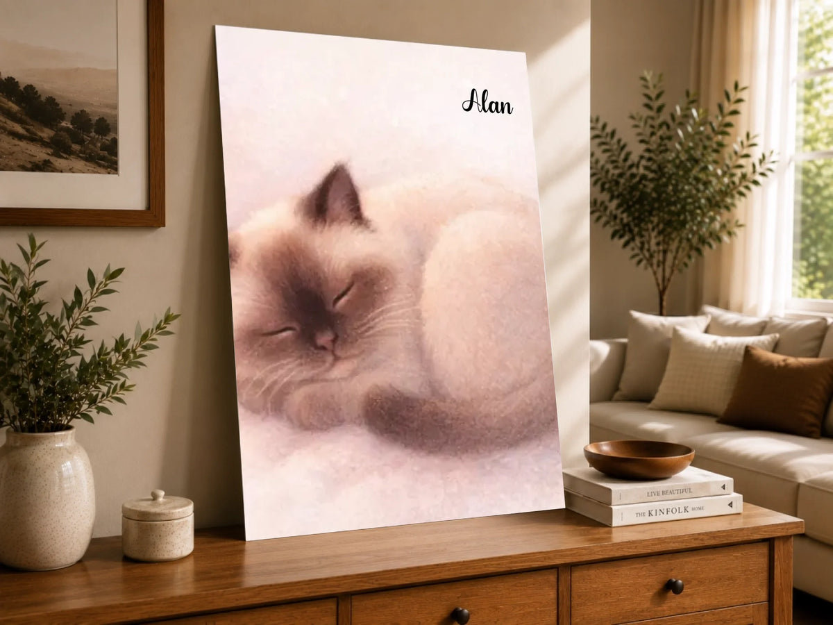 Gemütliche Katzen-Schlafillustration, Ansicht 3