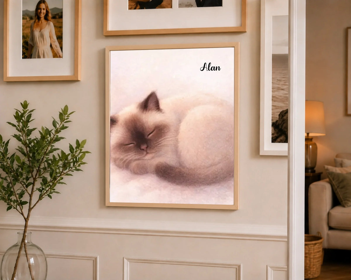 Gemütliche Katzen-Schlafillustration, Ansicht 6
