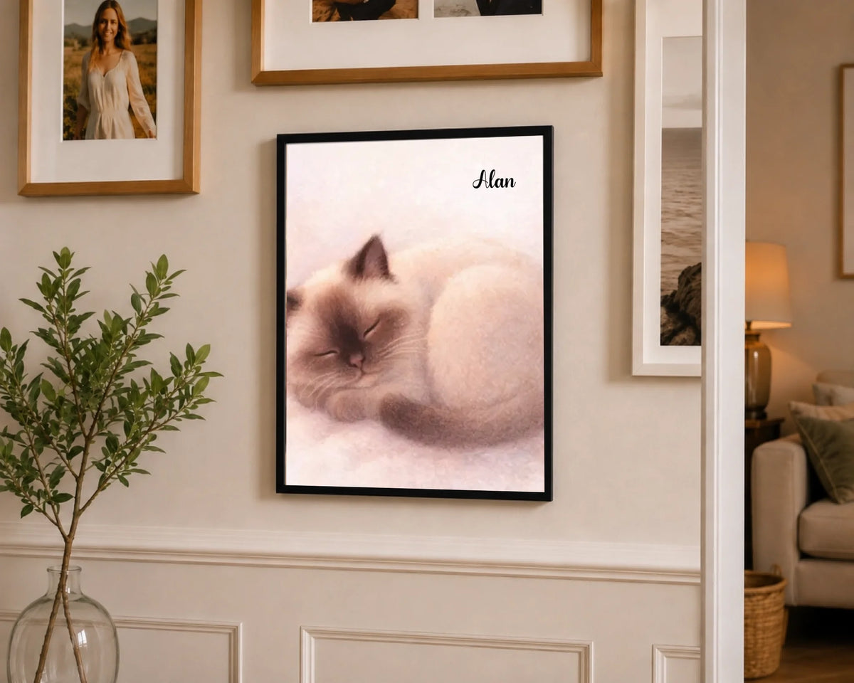 Gemütliche Katzen-Schlafillustration, Ansicht 9