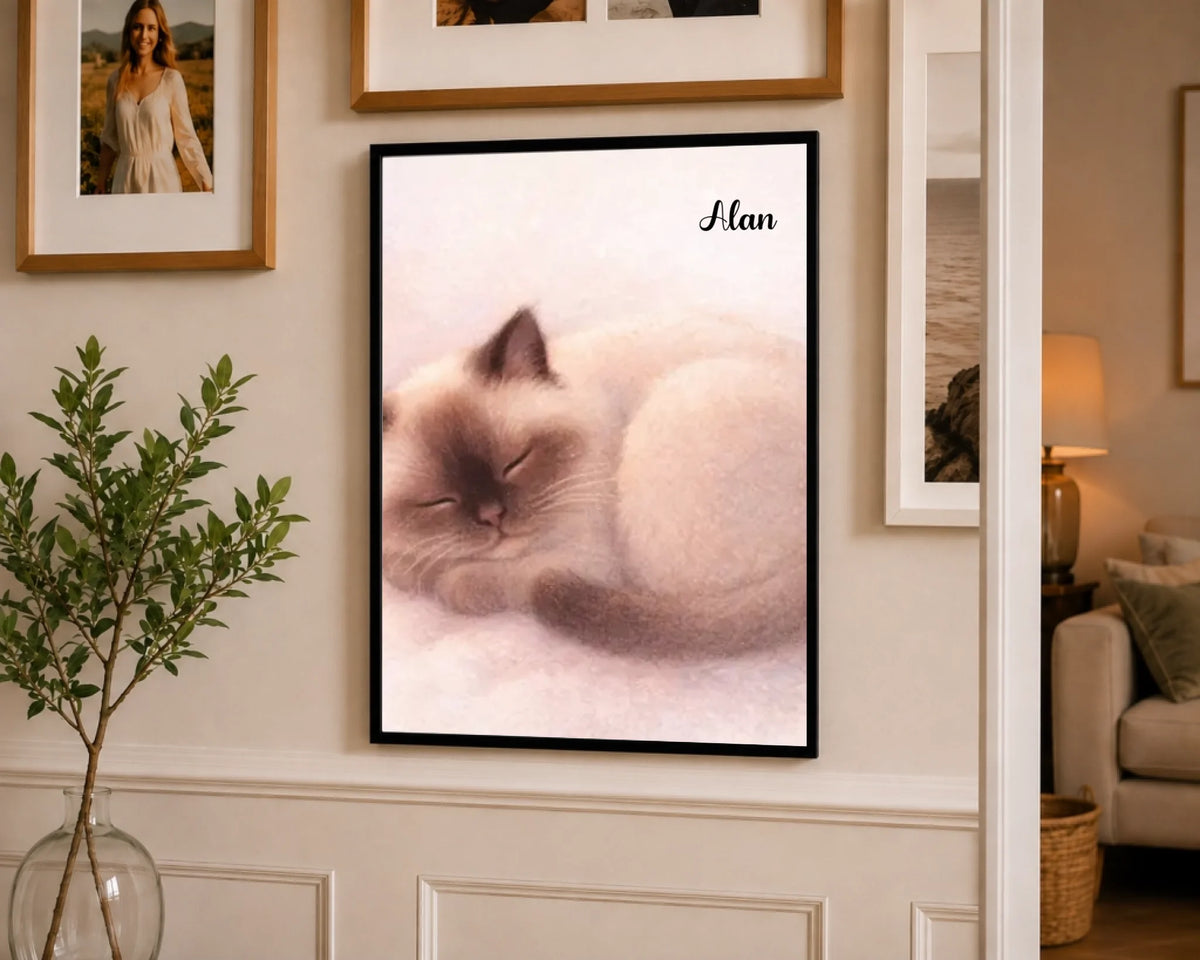 Gemütliche Katzen-Schlafillustration, Ansicht 10