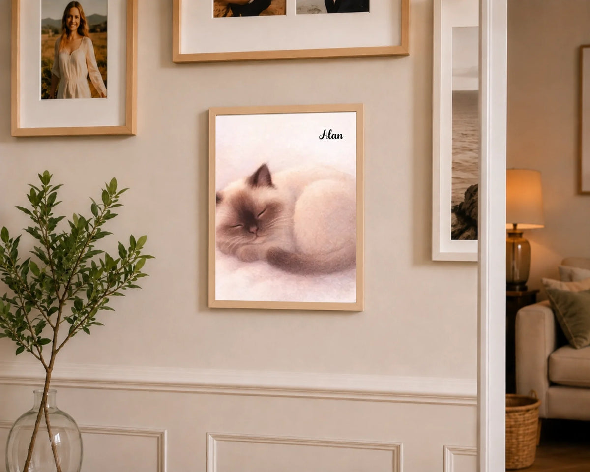 Gemütliche Katzen-Schlafillustration, Ansicht 13