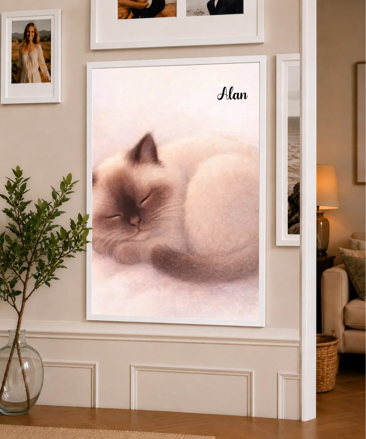 Gemütliche Katzen-Schlafillustration, Ansicht 19